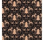 Kraft 70g, rl 50x0,70m Flora noir - Noir