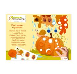 Boîte créative, Pâte à modeler et gommettes, Saisons - Orange