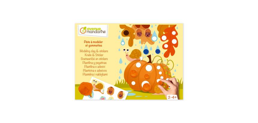 Boîte créative, Pâte à modeler et gommettes, Saisons - Orange