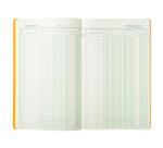 Piqûre 32x19,5cm Journal de caisse ou banque 5 débits - 5 crédits 31 lignes 80 pages - Couleurs assorties