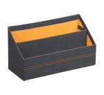 Rhodiarama porte-courrier simili cuir italien 25x10x14 cm - Titane