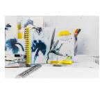 Inkebana, Carnet d'artiste reliure intégrale 32x24 cm, 40 feuilles de papier dessin blanc multitechniques 180g - Multicolore