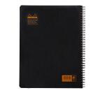 Meeting book Rhodia Classic reliure intégrale 22,5x29,7 cm 160 pages imprimées détachables 90g - Noir