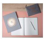 Guest book 100p gold 27x22 Ellipse grey