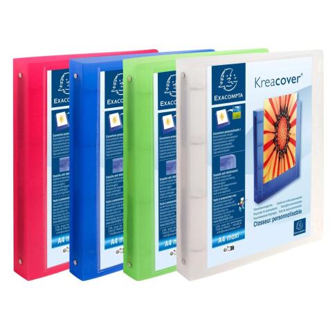 Classeur 4 anneaux 30mm polypropylène chromaline 10/10e Krea Cover - A4 maxi
