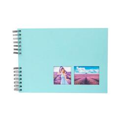 Album photos à spirales MILANO 320 x 220 mm, bleu