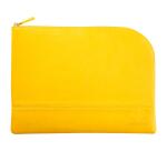 Rhodiarama pochette zippée en simili cuir - taille L (21x28 cm) - Jonquille