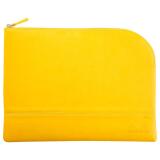 Rhodiarama pochette zippée en simili cuir - taille L (21x28 cm) - Jonquille