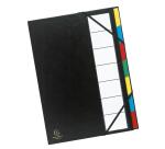 Multipart file Ordonator with expandable spine and stiff cover, 7 compartments