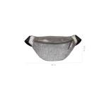 Silberne Gürteltasche aus Leder, Kleopathra, 30x16,2 cm - Silber