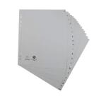 Separadores Separadores con pestañas impresas polipropileno 12/100º - Gris - Gris