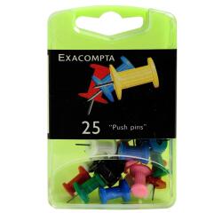 Boîte de 25 épingles Push Pins - Hauteur de pointe 7mm - 10mm de diamètre