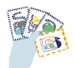 Jeu de cartes Shifumi - Multicolore