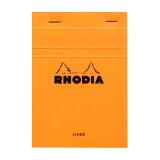 Bloc agrafé Rhodia N°13 10,5x14,8 cm 80 feuillets ligné 80g - Orange