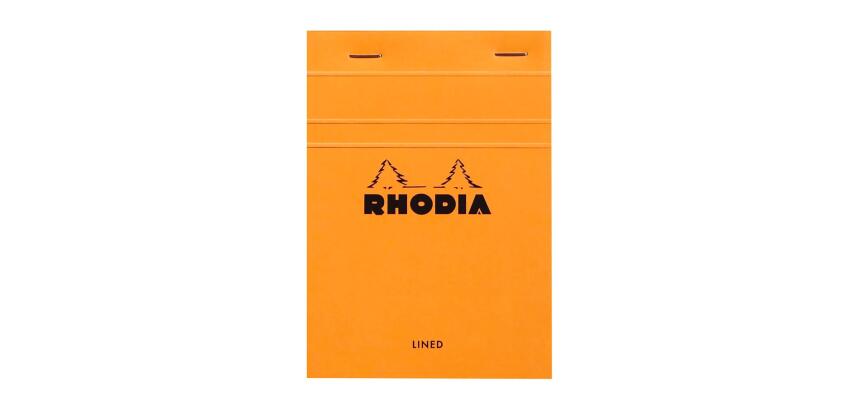 Bloc agrafé Rhodia N°13 10,5x14,8 cm 80 feuillets ligné 80g - Orange