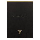 Bloc entoilé en-tête Flying Spirit Black A5 140 pages détachables ligné motifs assortis papier ivoire 90g - Noir