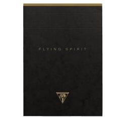 Bloc entoilé en-tête Flying Spirit Black A5 140 pages détachables ligné motifs assortis papier ivoire 90g - Noir