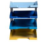 Set de 4 corbeilles-à-courrier Combo Midi Bee Blue - Couleurs assorties