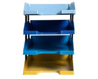 BEE BLUE, Set mit 4 Briefablagen, Combo Midi, für A4+ - Farben sortiert