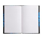 Carnet Marbre 170x110, 192 pages lignées - Bleu