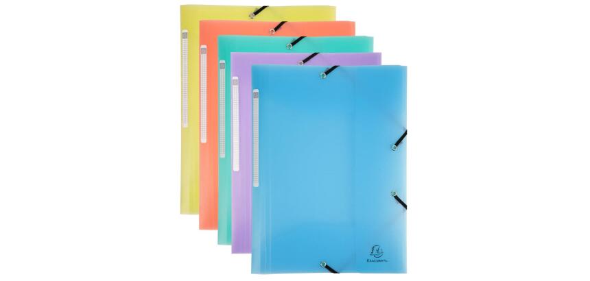 Chemise à élastiques 3 rabats polypropylène Chromaline Pastel - A4