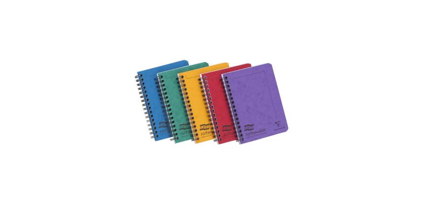 Notemaker Europa cahier reliure intégrale A6 120 pages détachables petits carreaux - Assortiment A