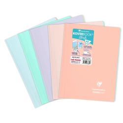 Cahier reliure intégrale enveloppante Koverbook Blush A4 160 pages petits carreaux + marge couverture polypropylène opaque bicolore - Assortis