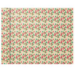 Pap.80g, Tiny Rolls 5x0,35m, Fleurs rges - Rouge