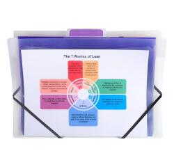 Sorteerder met muurbevestiging - 6 vakken - A4 - CRYSTAL - Transparant