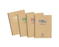 Project book Uninotes carnet recyclé reliure intégrale A4+ 160 pages détachables perforé 4 trous ligné + 3 intercalaires - Assortis