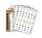 Pochette 3 Feuilles Identiques Ref 887 - Noir & Blanc