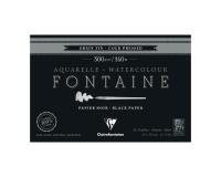 Fontaine Noir bloc collé 4 côtés 20F 10x15cm 300g grain fin