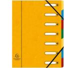 Trieur HARMONIKA® à fenêtres avec élastiques Véritable carte lustrée 7 compartiments