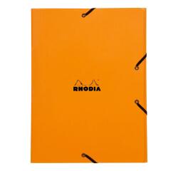Rhodia chemise à élastiques 3 rabats 24x32 cm - Orange