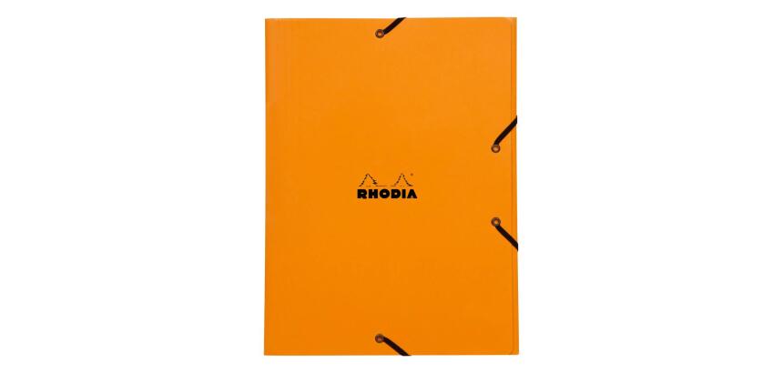 Rhodia chemise à élastiques 3 rabats 24x32 cm - Orange