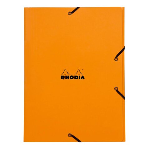 Rhodia chemise à élastiques 3 rabats 24x32 cm - Orange