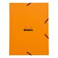 Rhodia chemise à élastiques 3 rabats 24x32 cm - Orange