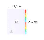Intercalaires imprimés numériques carte blanche 160g 10 positions - A4 - Blanc