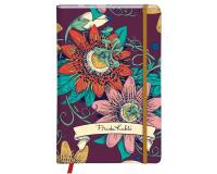 Frida Kahlo, Carnet rembordé rigide A6 10,5x14,8 cm, 160 pages, uni, marque page, fermeture élastique, ass.