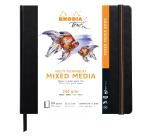 Rhodia Touch Mixed Media Book, papier Paint'On extra-blanc 250g - 21x21 cm, 40 pages - Noir