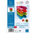 Set de 4 corbeilles-à-courrier Combo Midi Iderama - Couleurs assorties