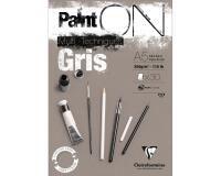 Paint'ON Gris bloc collé 30F A5 250g