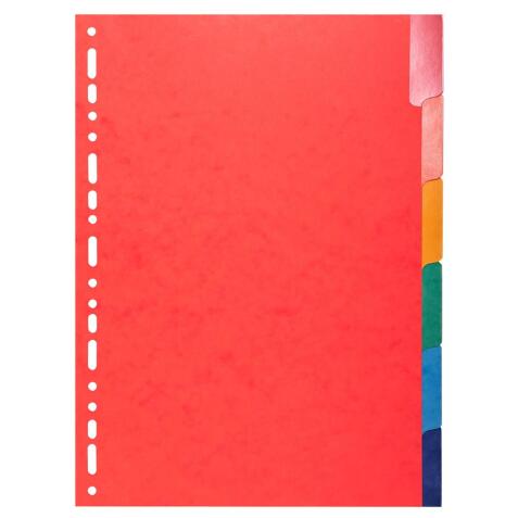 Divider Pressbd A4 225g 6P ColouRed - Assorted colours