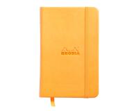 Webnotebook 9x14 cm 192 pages dot papier ivoire 90g fermeture élastique - Orange