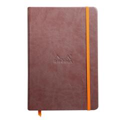 Rhodiarama carnet rembordé rigide A5 192 pages ligné papier ivoire 90 g fermeture élastique