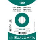 Fichas de cartulina bristol 205 g/m2 - Rayado - 105x148 mm - Blanco