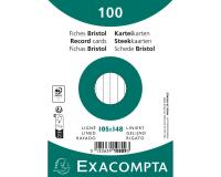 Fichas de cartulina bristol 205 g/m2 - Rayado - 105x148 mm - Blanco
