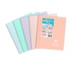Carnet reliure intégrale enveloppante Koverbook Blush A5 160 pages ligné couverture polypropylène opaque bicolore - Assortis
