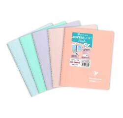 Carnet reliure intégrale enveloppante Koverbook Blush A5 160 pages ligné couverture polypropylène opaque bicolore - Assortis