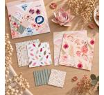 ORIGAMI, Pochette de 60 feuilles 70g/m2 3 formats - Fleurs séchées - Multicolore